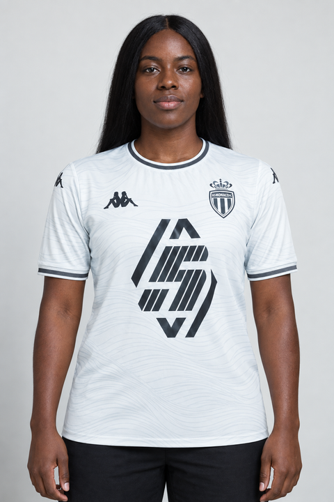 AI recreation of the AS Monaco third 2024/25 shirt, generated by Kitlist from its documented design record.