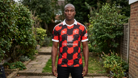 AI recreation of the Fulham away 2026/27 shirt, generated by Kitlist from its documented design record.