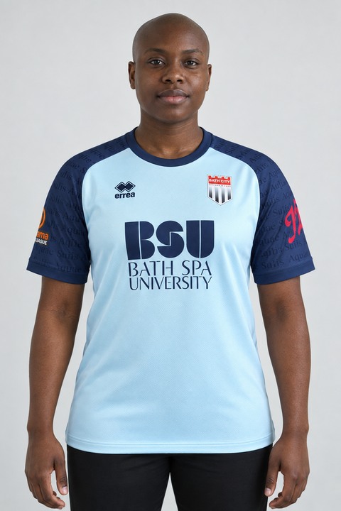 AI recreation of the Bath City FC away 2024/25 shirt, generated by Kitlist from its documented design record.