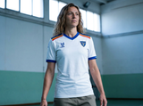AI recreation of the US Lecce away 2022/23 shirt, generated by Kitlist from its documented design record.