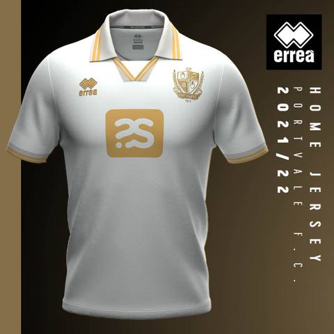 Port Vale F.C. 2021/22 home football shirt by Erreà