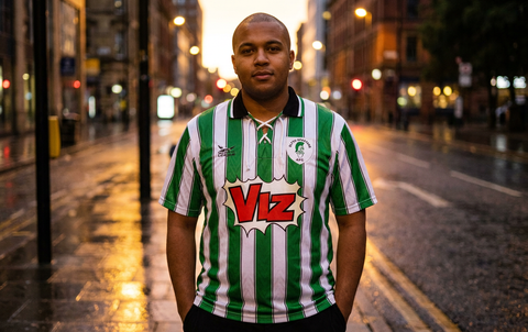 AI recreation of the Blyth Spartans A.F.C. home 1993/94 shirt, generated by Kitlist from its documented design record.