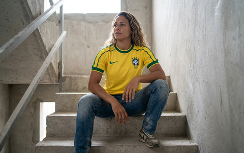 AI recreation of the Brazil men's national football team home 1998 shirt, generated by Kitlist from its documented design record.