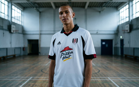 AI recreation of the Fulham home 2001/02 shirt, generated by Kitlist from its documented design record.