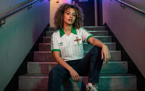 AI recreation of the Northern Ireland away 1992 shirt, generated by Kitlist from its documented design record.