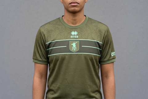 AI recreation of the Mansfield Town third 2025/26 shirt, generated by Kitlist from its documented design record.
