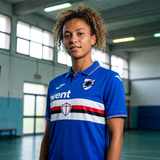 AI recreation of the U.C. Sampdoria home 2019/20 shirt, generated by Kitlist from its documented design record.