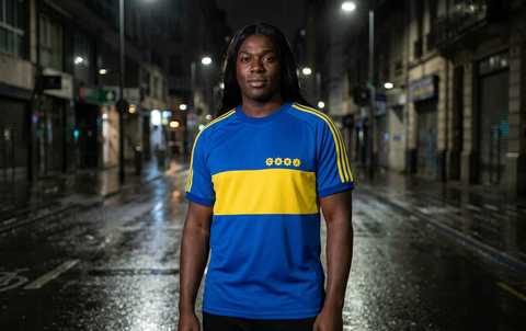 AI recreation of the Boca Juniors home 1981 shirt, generated by Kitlist from its documented design record.