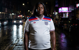 AI recreation of the England home 1982 shirt, generated by Kitlist from its documented design record.