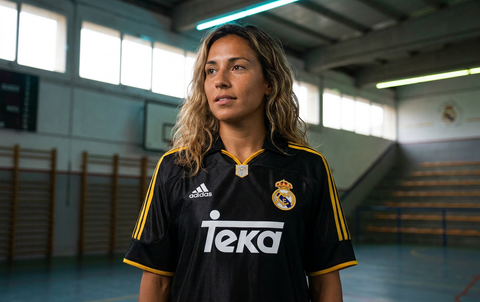 AI recreation of the Real Madrid away 1998/99 shirt, generated by Kitlist from its documented design record.